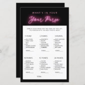 ミニマリストあなたの財布のブライダルシャワーゲーム (正面/裏面)