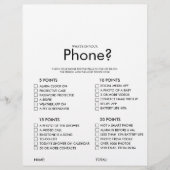 ミニマリストあなたの電話のブライダルシャワーゲーム (正面)