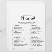 ミニマリストあなたの電話のブライダルシャワーゲーム (正面/裏面)