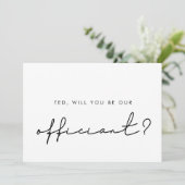 ミニマリストあなたは私たちの公式の提案カードになる 招待状 (スタンド正面)