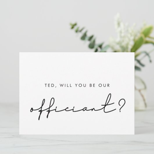 ミニマリストあなたは私たちの公式の提案カードになる 招待状 (スタンド正面)