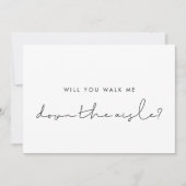 ミニマリストあなたは私を通路カードの下に歩く 招待状 (正面)