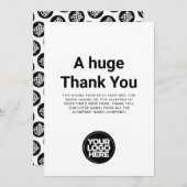 ミニマリストありがとうあらゆる色鑑賞用カード 招待状 (正面/裏面)