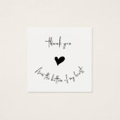 ミニマリストありがとうカスタムハートプロファイルカード (正面)