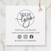 ミニマリストありがとうスクリプトカスタムロゴの社交 フェイバータグ (裏面)