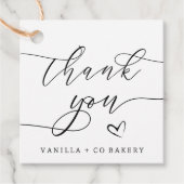 ミニマリストありがとうスクリプトカスタムロゴの社交 フェイバータグ (正面)