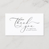 ミニマリストありがとうスクリプトスモールビジネスクーポン 名刺 (正面)