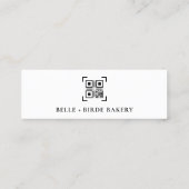 ミニマリストありがとうスクリプトハート | QRコード スキニー名刺 (裏面)