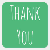 ミニマリストありがとうステッカー スクエアシール (正面)