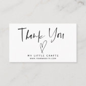 ミニマリストありがとうハートスモールビジネス 名刺 (正面)