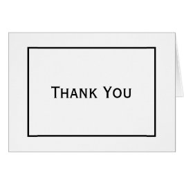 ミニマリストありがとうブラック&ホワイト結婚式パーティー