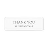 ミニマリストありがとうホワイトビジネスラベル ラベル (正面)