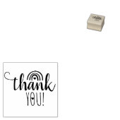 ミニマリストありがとうレインボー ラバースタンプ (押印)