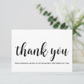 ミニマリストありがとう同情カード サンキューカード (スタンド正面)