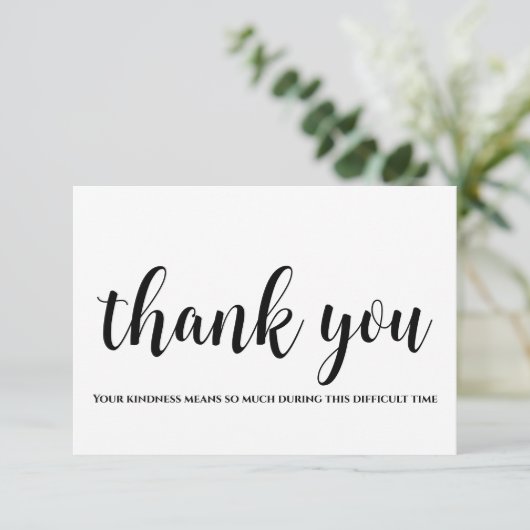 ミニマリストありがとう同情カード サンキューカード (スタンド正面)