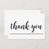 ミニマリストありがとう同情カード サンキューカード (正面/裏面)