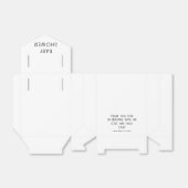 ミニマリストありがとう名前ベビーシャワー フェイバーボックス (折り畳みなし)