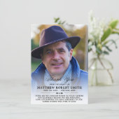 ミニマリストありがとう悔やみや弔慰葬儀PHOTO サンキューカード (スタンド正面)