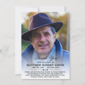 ミニマリストありがとう悔やみや弔慰葬儀PHOTO サンキューカード (正面)