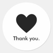 ミニマリストありがとう製品パッケージのシール ラウンドシール (正面)