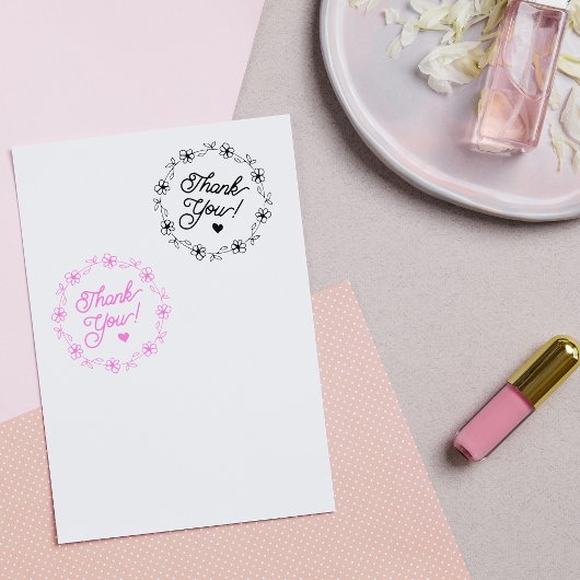 ミニマリストありがとう、フラワー ラバースタンプ