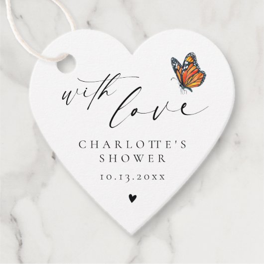 ミニマリストありがとう（昆虫）オオカバマダラ、モナークバタフライシャワー フェイバータグ (正面)