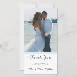 ミニマリストありがとう |結婚式 サンキューカード