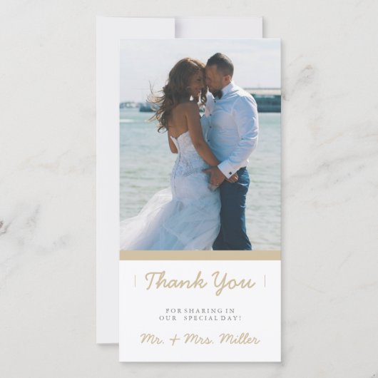 ミニマリストありがとう |結婚式 サンキューカード (正面)