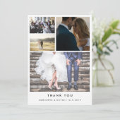 ミニマリストありがとう | Four Couple 結婚 Photo's サンキューカード (スタンド正面)