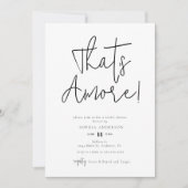 ミニマリストあれはアモアだ！ブライダルシャワー 招待状 (正面)