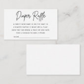 ミニマリストおむつラッフルカードベビーシャワーパーティー エンクロージャーカード (正面/裏面)