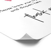 ミニマリストおむつラッフルサイン女の子ベビーシャワー ポスター (角)