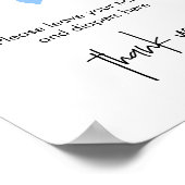 ミニマリストおむつラッフルサイン男の子ベビーシャワー ポスター (角)