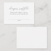 ミニマリストおむつラッフルチケットベビーシャワー エンクロージャーカード (正面/裏面)