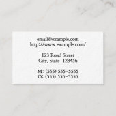 ミニマリストおよびシンプルコンサルタントの名刺 名刺 (裏面)