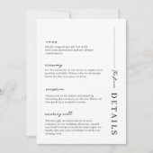 ミニマリストおよびモダン詳細エンクロージャカード 招待状 (正面)