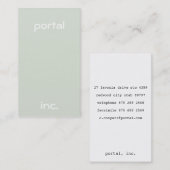 ミニマリストおよびモダン 名刺 (正面/裏面)