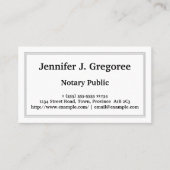 ミニマリストおよび基本公証人向けの公開名刺 名刺 (正面)