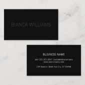 ミニマリストお洒落ブラック 名刺 (正面/裏面)
