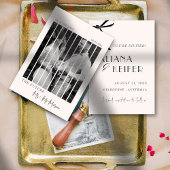 ミニマリストお洒落ボウレトロ結婚写真 セーブザデート