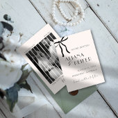 ミニマリストお洒落ボウレトロ結婚写真 セーブザデート