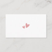 ミニマリストかわいいアライグマ赤ちゃんシャワー本ベビー エンクロージャーカード (裏面)