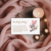 ミニマリストかわいいアライグマ赤ちゃんシャワー本ベビー エンクロージャーカード