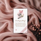 ミニマリストかわいいアライグマ赤ちゃんシャワー本ベビー エンクロージャーカード