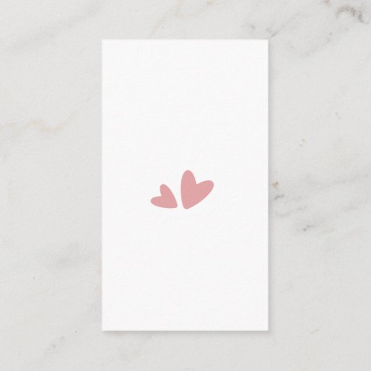 ミニマリストかわいいアライグマ赤ちゃんシャワー本ベビー エンクロージャーカード (裏面)