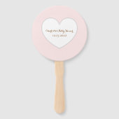 ミニマリストかわいいアライグマ赤ちゃんシャワー ハンドファン (裏面)