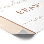 ミニマリストかわいいテディベアはクマの数を推測 ポスター (角)