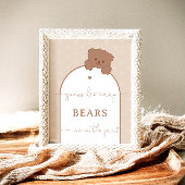 ミニマリストかわいいテディベアはクマの数を推測 ポスター