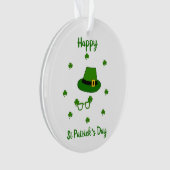 ミニマリストかわいいハッピーセントパトリックの日 オーナメント (正面)