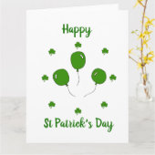 ミニマリストかわいいハッピーセントパトリックの日 カード (黄色い花)